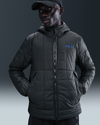 Inter Milan Men's Nike Football Synthetic Fill Hooded Jacket. Nike SI
